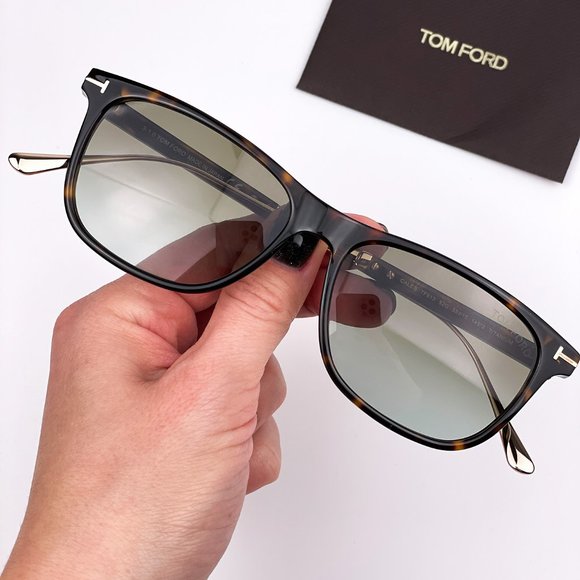 TOM FORD FT0813 Caleb 52G Sunglasses Brown Gradient Titanium Men - Picture 2 of 9